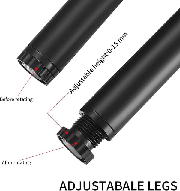 4 st möbelben, 15 cm justerbara möbelben, metallfäste stödben för