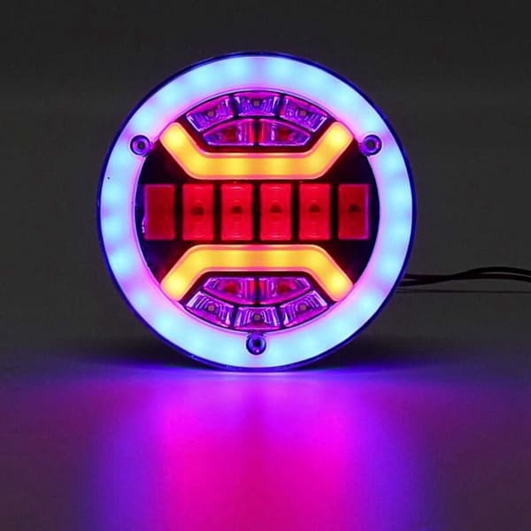 2-delt 43 LED lastbil baglygte til trailer campingvogn autocamper stopbremse DRL blinklys