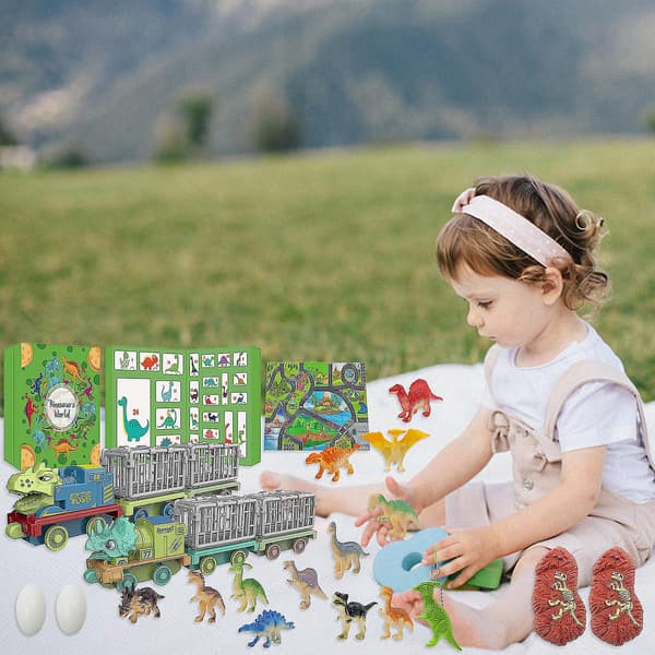 2025 Dinosaur Book Surprise Box, Christmas Countdown Calendar Surprise Box, Christmas Gift
