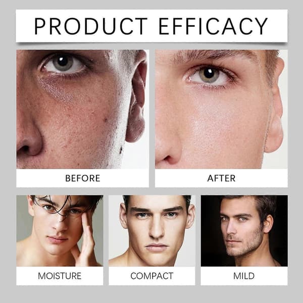 BB Cream Concealer Moisturizer for Men with Natural Matte Coverage and Fast Hydrating Formula
