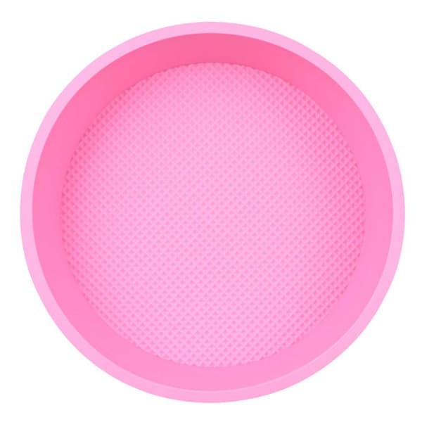 Stor rund bakeform silikon kakeform 23cm rosa pink