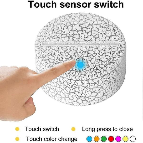 2-pack 3D Night LED Lamp Base + Remote Control + USB Cable, 16 Color Light Show Display Stand
