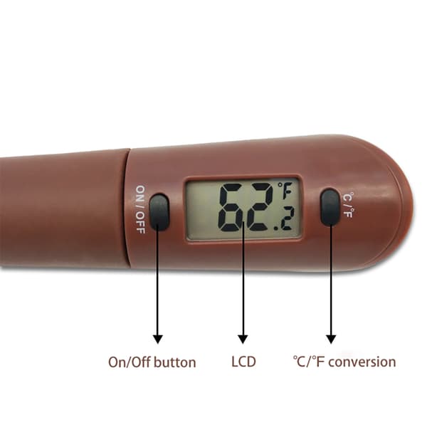 Digital Food Thermometer Spatula for Cooking and Baking Brown Brown 145