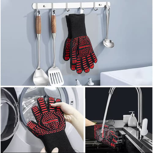 Varmebestandige Grillhandsker sort black