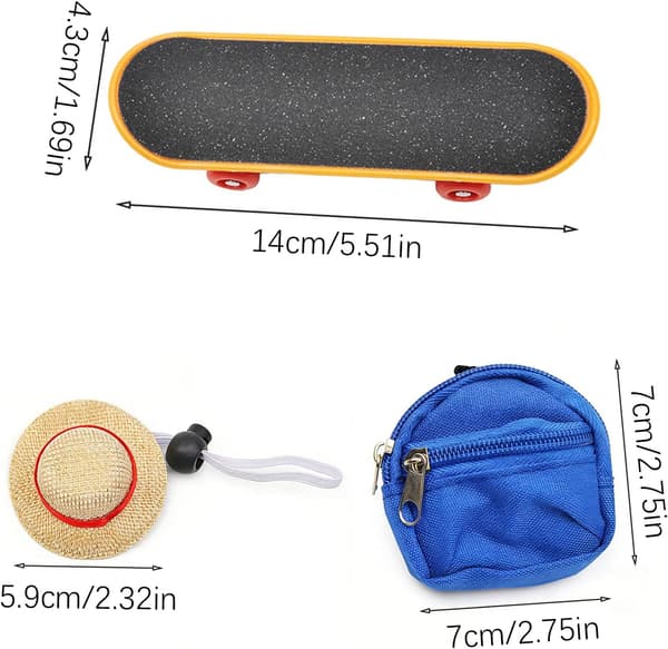 Berikningsspel för skäggiga drakar 3 st justerbar skateboard -
