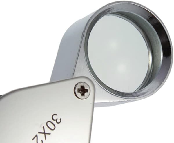 Juvelerlup, 30x21mm Forstørrelsesglas, Sammenfoldeligt Forstørrelsesglas