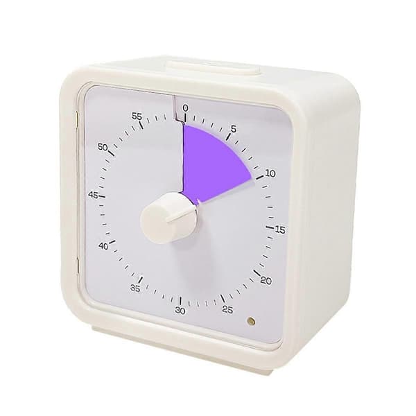 60-minutters visuell timer for barn, tidsstyringsverktøy, studier, klasseromstimer, Pomodoro-timer med stille modus