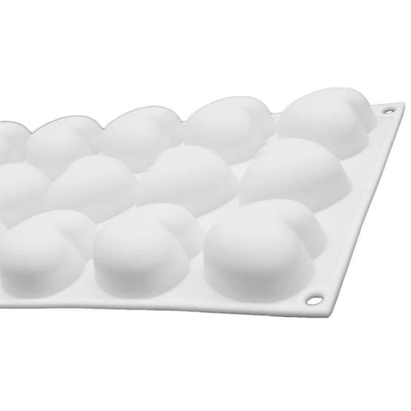 Hjerte Silikoneform Mousseform Hjerter 15 stk Chokoladeform Vit white