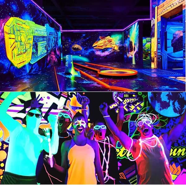 BRTLX UV LED Lysstripe 6M, UV Svart Lys LED Lysstripe, DC5V USB