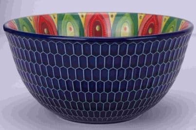 Mønstret skål 16 cm multifärg multicolor