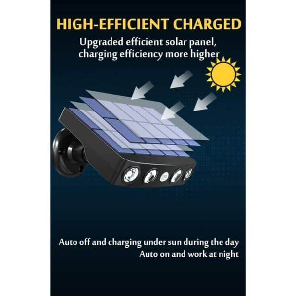 Utendørs solcellelampe 500 lm solcellelampe solcellebelysning vanntett utendørs solcellesensor trådløs solcelleprojektør 2 stk svart