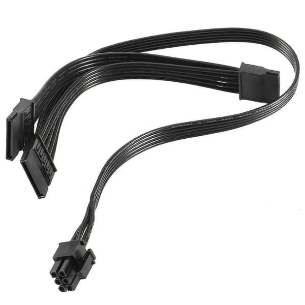 2 stk 6-pin til 3x Sata-driver strømkabel for Evga Supernova 650 750 850 1000 1600 2000 G2 G3 P2 T2