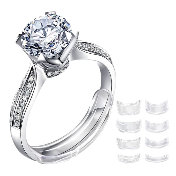 Ringjustering til tilpasning af ringstørrelse 8 stk. Transparent S Transparent Transparent S