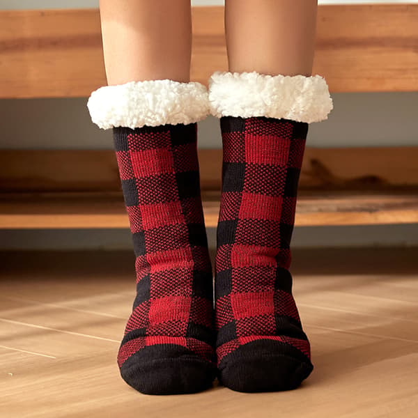 Women's Fluffy Fleece Lined Winter Slipper Socks