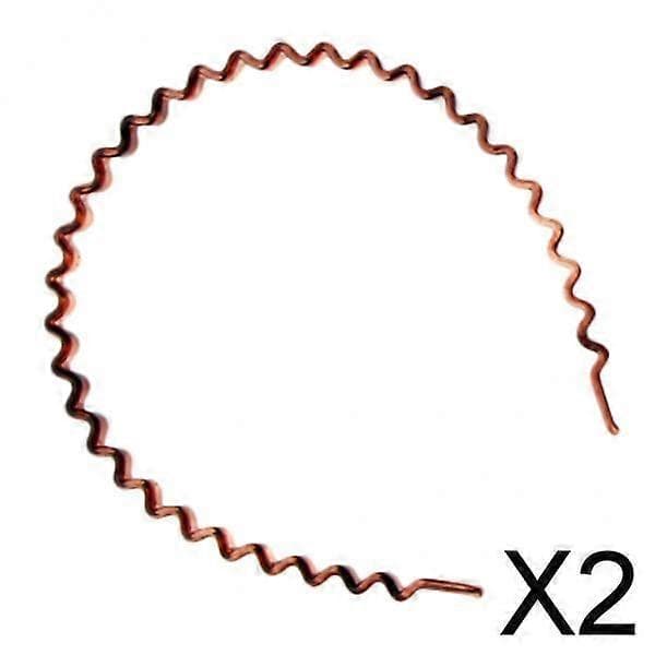 2x Wavy Plastic Hairband, As Described