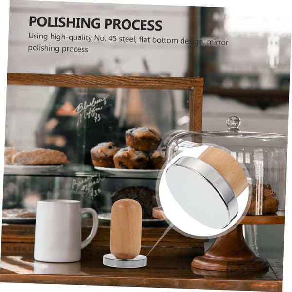 Stainless Steel Coffee Press Distributor for PC with Base Espresso Leveling Tool Espresso Tamper Flat Espresso Press Coffee Maker