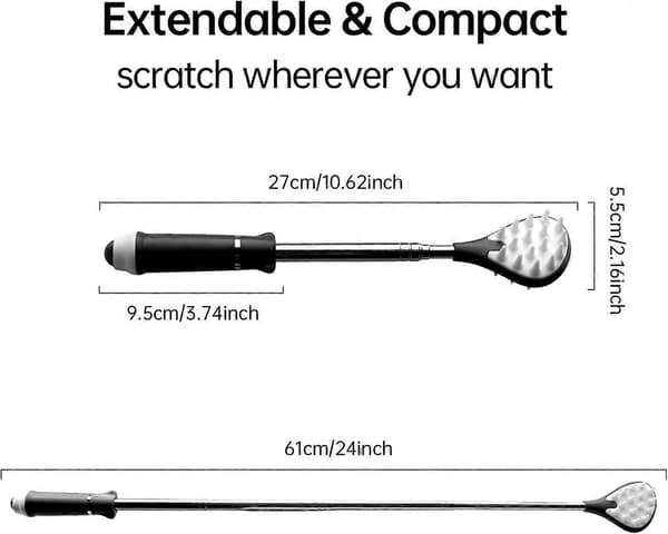 Back Scratcher Massager, Itch Relief Tool, Acupoint Massage, Portable Extendable Back Scratcher