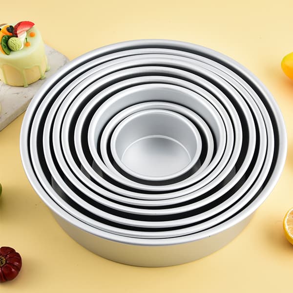Rund bageform med solid bund til cheesecake, 7 tommer i diameter, sæt med 6 dele. 7inch