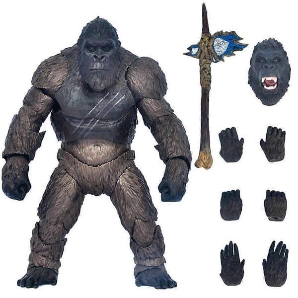1 stk 2021 filmversion SHM Godzilla vs. Kong Gorilla Super Bevægelig Legetøjsfigur Model