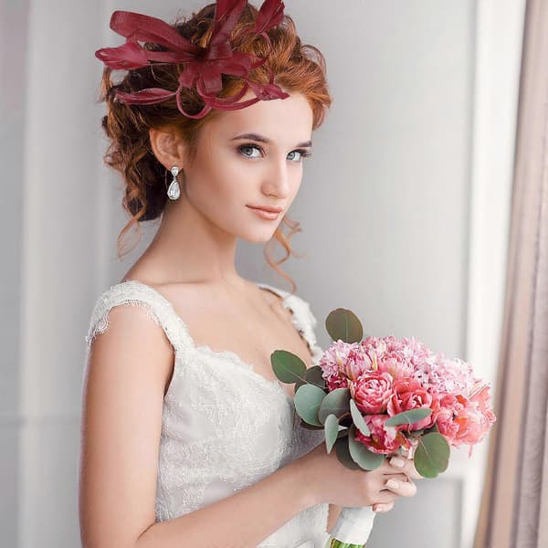 Huvudbonad Brudfascinator Hårklämma för Bröllop 1 Styck