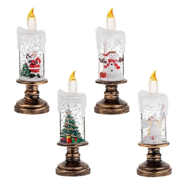 4-pack flytande LED-ljus - Juldekoration Belysning Sovrum Vardagsrum Fest