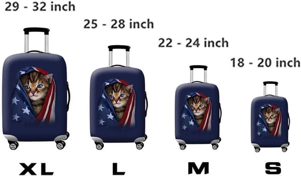 Kuffertbeskyttelse Spandex Kuffertovertræk (XL (til 29--32