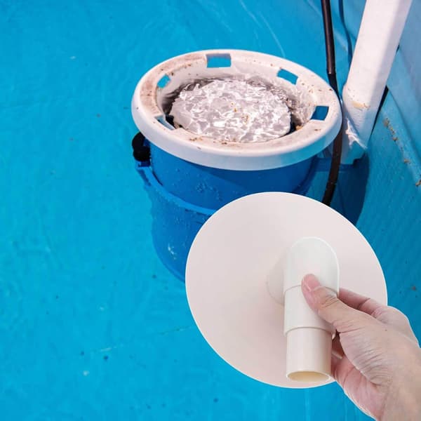 vit PVC Vakuumadapterplatta för Poolskimmer, 1 st -