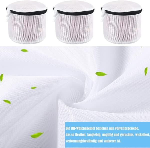 Sort 3-pak BH Vaskepose, Vaskemaskine Vaskepose med
