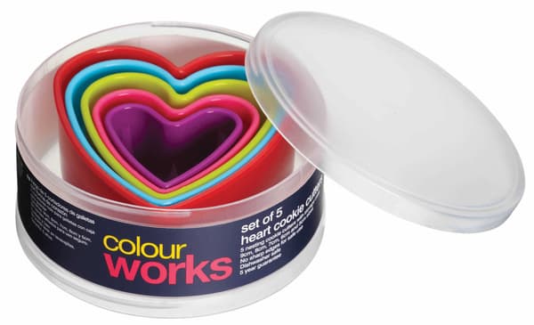 Colourworks Sett med 5 stjerneformede pepperkakeformer 0.13