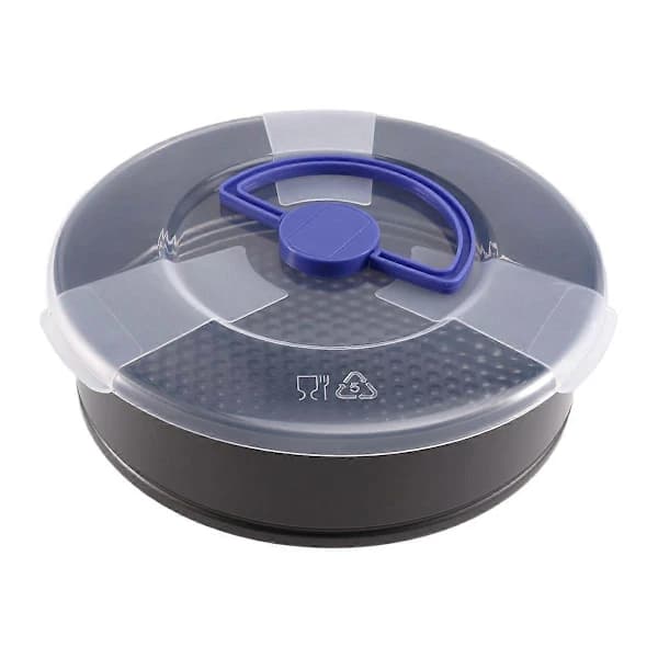 /EA/Springform Cake Pan, Round Springform Cake Pan, Non-Stick Cake Pan, Springform Pan with Lid and Removable Bottom Black