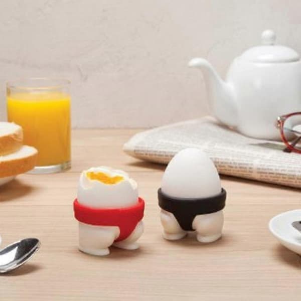 2-pack Äggkopp Silikon Äggkopp Sumo Äggkopp Set Barn Äggkopp, 6 * 5,5 * 4cm [DB]