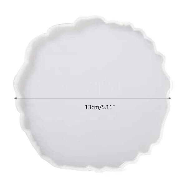 Form til krystalagat-underlag, kopunderlag, harpiksform til gør-det-selv-håndværk, kopunderlagsform