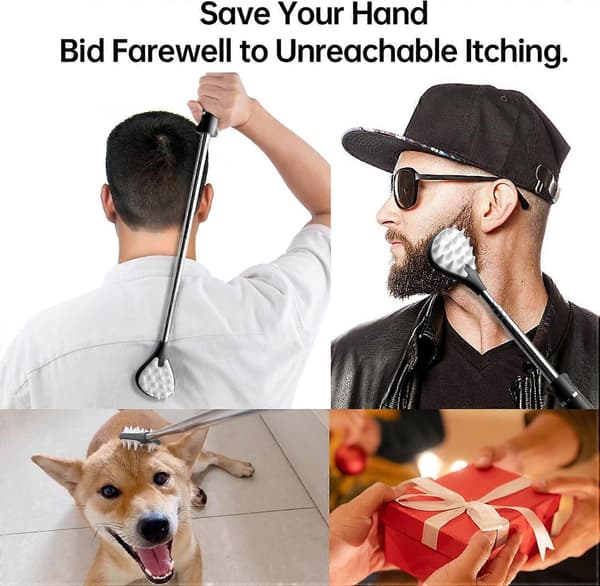 Back Scratcher Massager, Itch Relief Tool, Acupoint Massage, Portable Extendable Back Scratcher