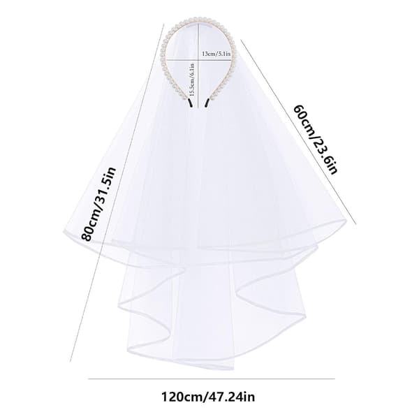 hvid delikat elegant slør elegant, kort, hvid, gennemsigtig -
