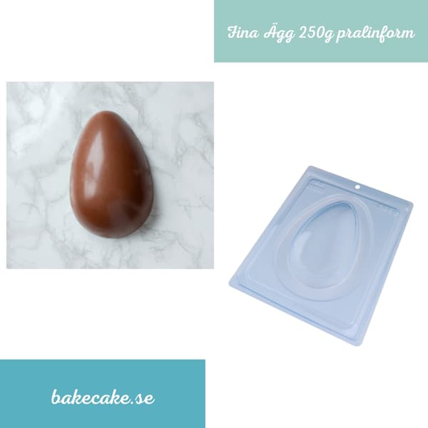 Pralinform Egg 250g - BWB 49 - Spesiell 3-delt form Transparent transparent