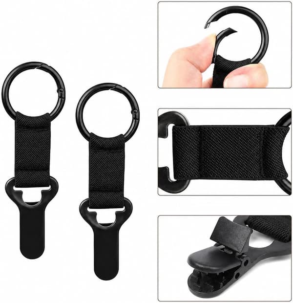 reisehattklips 2 stk veskeholder for baseballcapser