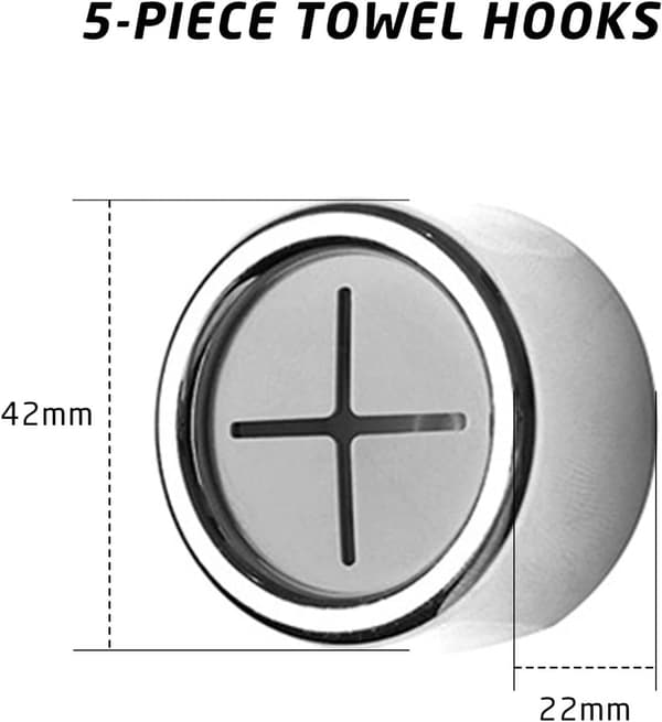 5 kpl - 42*22 mm - pyyheteline - itseliimautuvat pyöreät pyyhetelineet - seinään kiinnitettävät pyyhekoukut