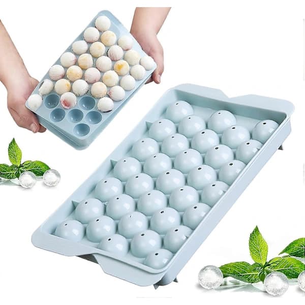 Silicone Mold for Ice Cubes 1 pc 33-Cell Large Ice Cube Trays, Ice Cube Tray with Lid for Freezer Easy Release, Ice Ball Maker