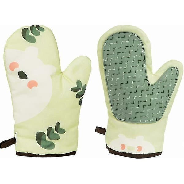 Heat Resistant Silicone Oven Mitts for Cooking and Grilling