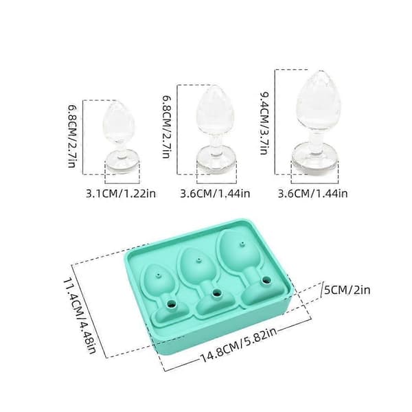 Prank Butt Plug-formede isterningebakker silikoneform til DIY-kage chokolade slik begie