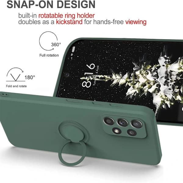 Samsung Galaxy A53 Case With Ring Holder Green