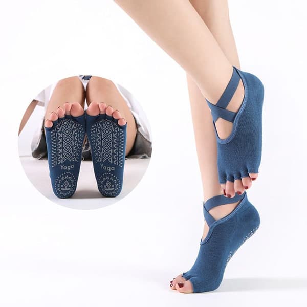Women's Toe Socks, Non-Slip Five-Toe Socks for Black + Red + Pink + Grey KLB
