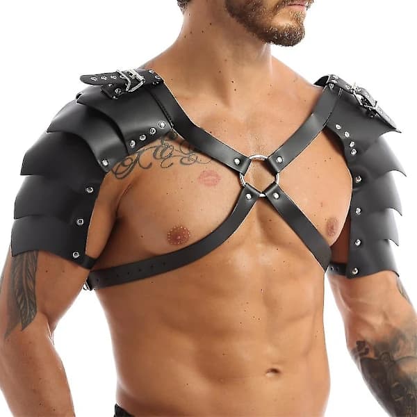 Steampunk Gotisk PU Lær Dobbel Aksel Sele Bryststropp for Cosplay[JUN]