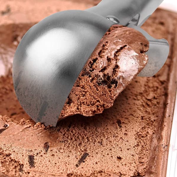 Glass Scoop Set, with non-stick surface, features an ergonomically designed handle, heavy-duty metal construction, easy trigger for quick release