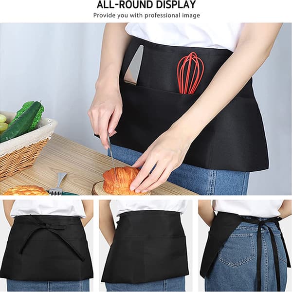 Waist Apron, Waterproof Chef Apron, Half Kitchen Apron with ,ZQKLA