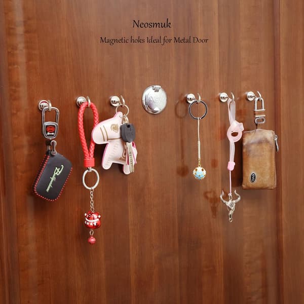 10-pack Magnetic Hooks, 10kg+ Strong Magnet with Refrigerator Hook, Heavy Duty Cruise Hook for Ceiling, Magnetic Hook