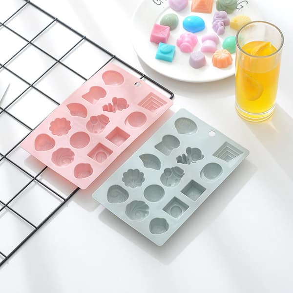 14 Engle Chokolade Silikoneform Blød Slik Dekoration Isboks Bageform (Pink)