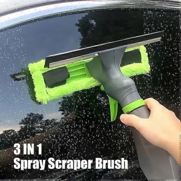 Window Scraper Machine Washable Microfiber Pad and Scraper for Mirrors/Tiles/Shower Screens/Glass Cleaning