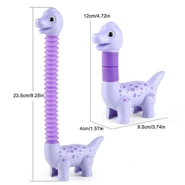 Nytt 9-pack mångsidig dinosaurie teleskoprör dekompressionsleksak