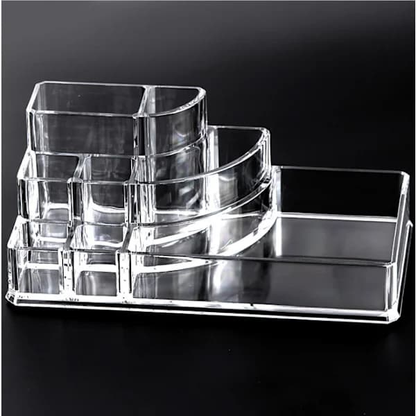 NY-17,5 * 9,4 * 6,5 cm stor make-up taske, polystyren, transparent